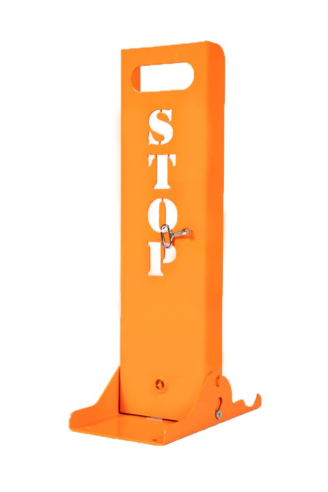 Барьер парковочный "СТОП" + анкерные болты (4 шт) без ушек / Блокиратор ...