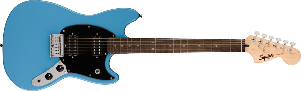 Squier by Fender Электрогитара Sonic Mustang HH, Laurel Fingerboard, California Blue 6-струнная, корпус #1