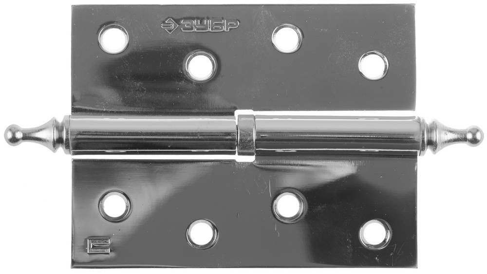 Дверная разъемная петля Зубр Эксперт 1 подшипник цвет хром CP правая с крепежом 100x75x2.5 мм 2 шт. 37605-100-2R #1