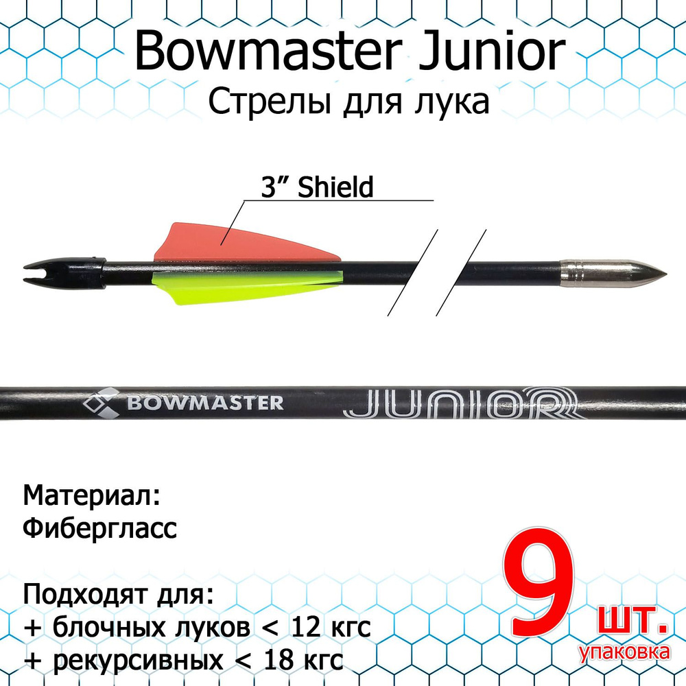BowMaster Стрела для лука, 9 шт - купить с доставкой по выгодным ценам ...