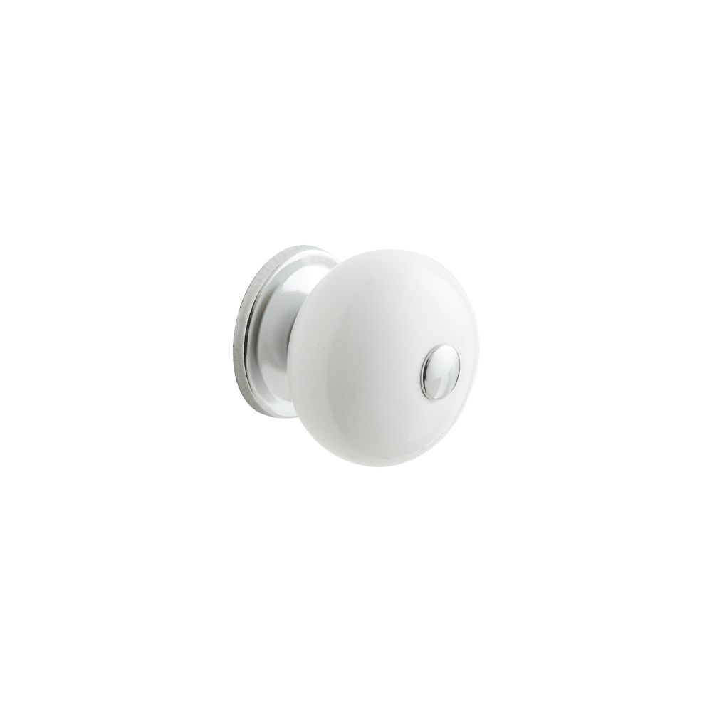 Ручка-кнопка мебельная Inspire Gabi 40x40 мм цвет белый фарфор #1