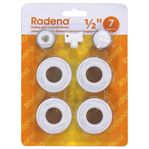 Монтажный комплект для радиатора Radena Набор для подключения 3, Металл ...