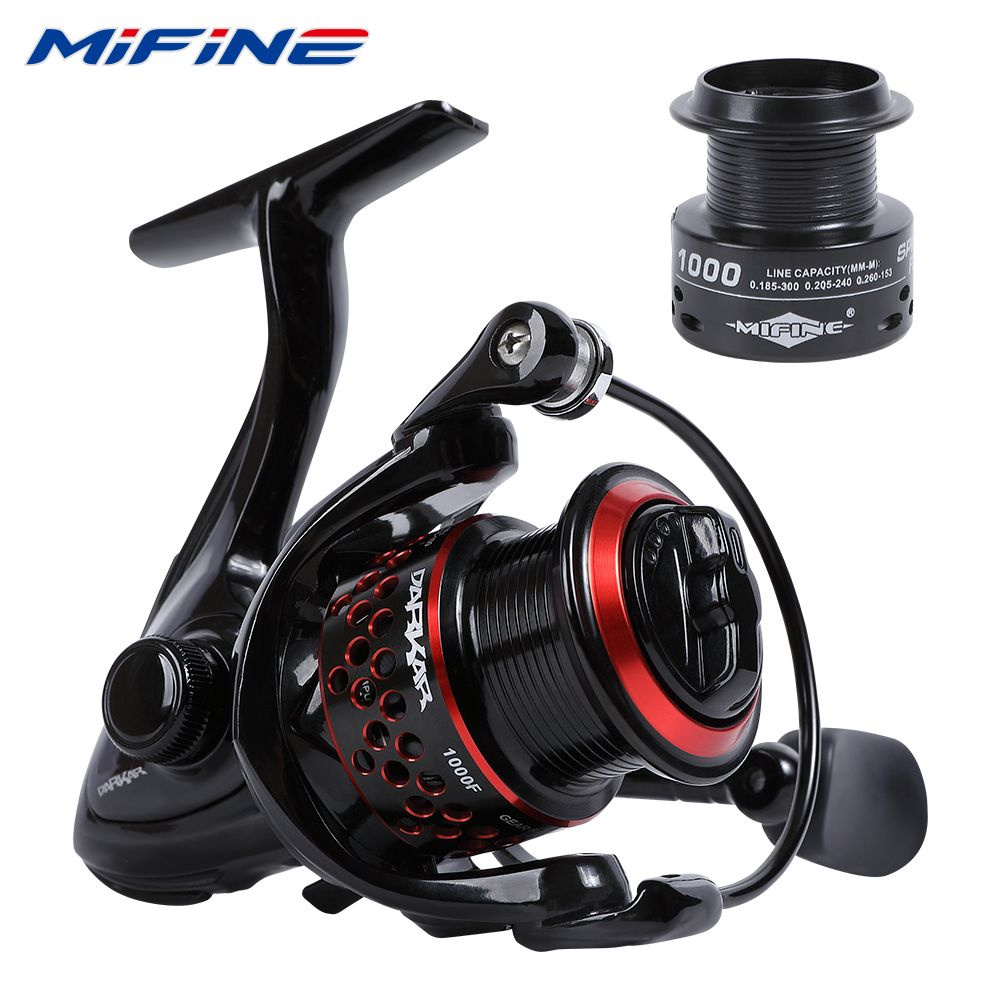 Катушка Mifine TROKER_черный_красный, Безынерционная, 3000, Передний ...