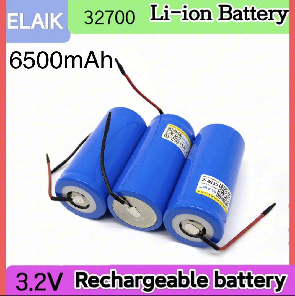 Аккумулятор 32700 LiFePO4 3.2 Вольт 6500 мА*ч, 8 шт. - купить с ...