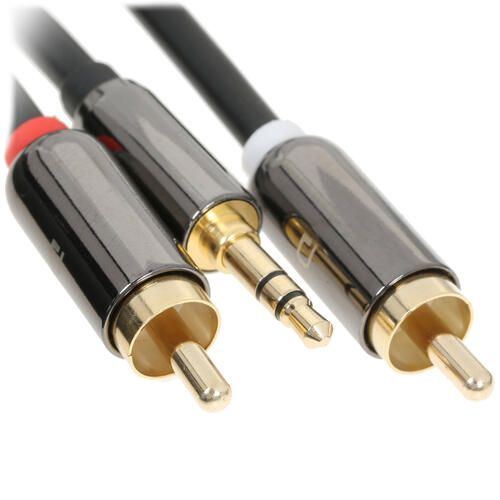 Кабель 3.5 mm jack - RCA х2, черный #1