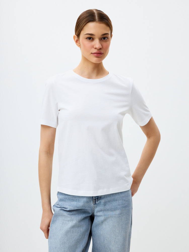 Футболка Sela, размер 42, цвет белый, 100% хлопок - купить по выгодной ...