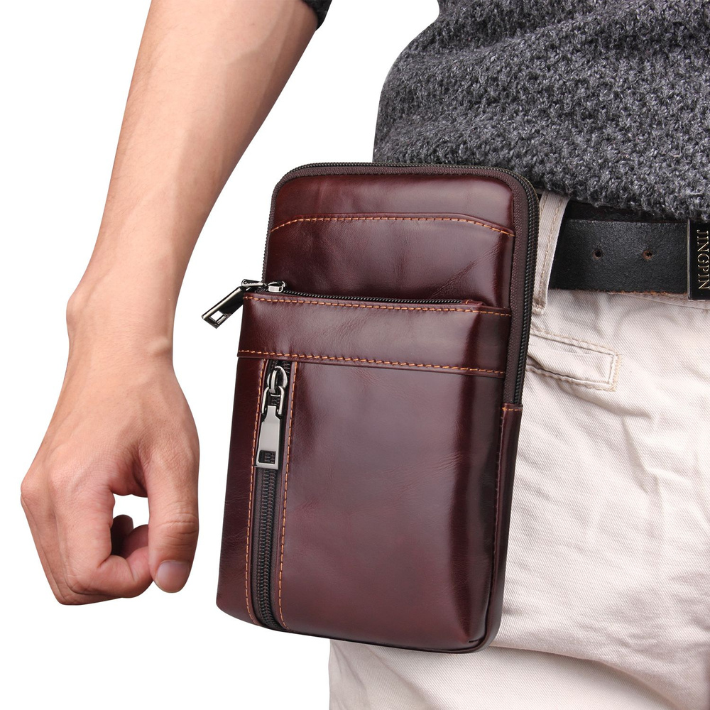 Чехол для смартфона Верхний слой воловьей кожи мобильный телефон ...