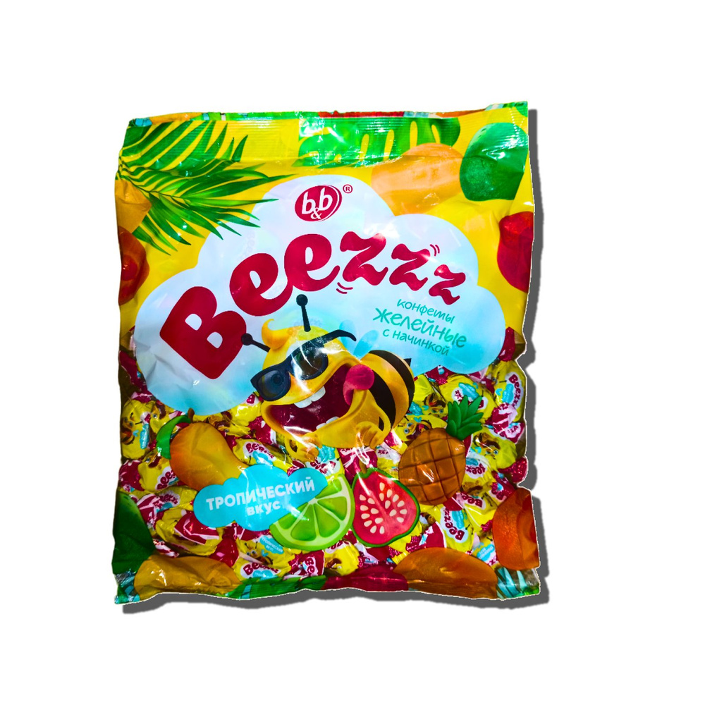 "BEEZZZ тропический вкус", конфеты желейные с начинкой, микс, "B&B ...