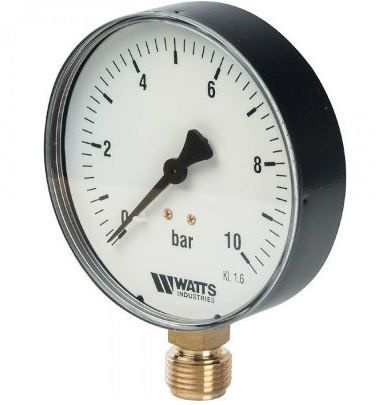Манометр Watts 1/2" 10 бар 80мм радиальный 10007793 - купить по ...