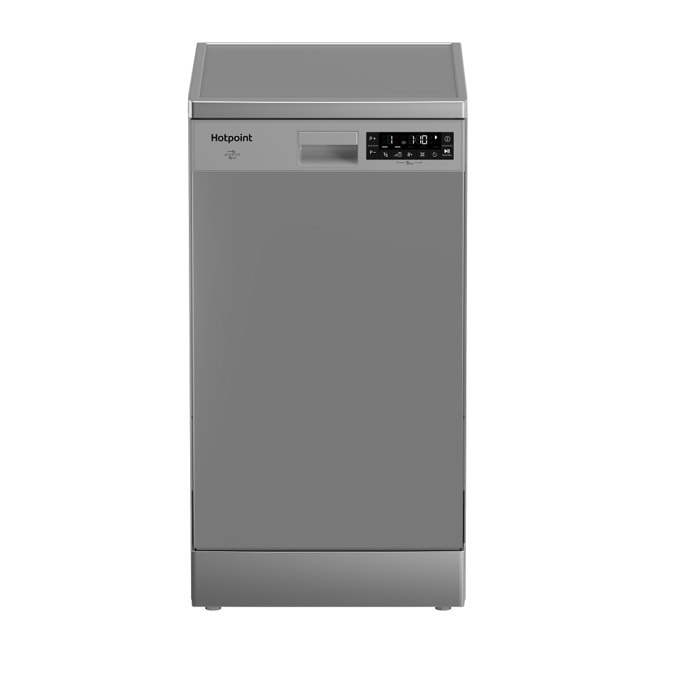 Узкая посудомоечная машина Hotpoint HFS 2C85 DW X, 45 см, серебристый