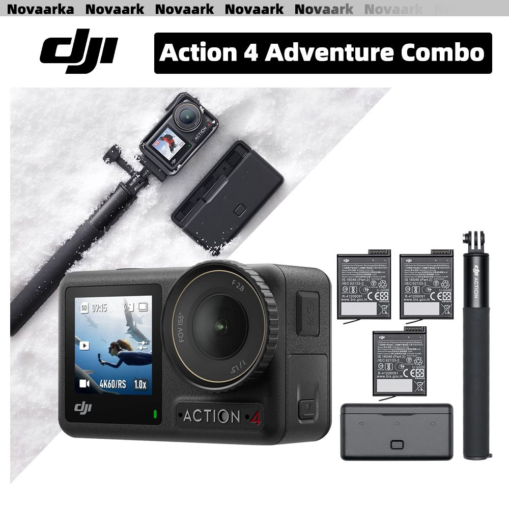 Экшн-камера DJI Совершенно новый, Osmo Action 4 Camera Adventure Combo ...