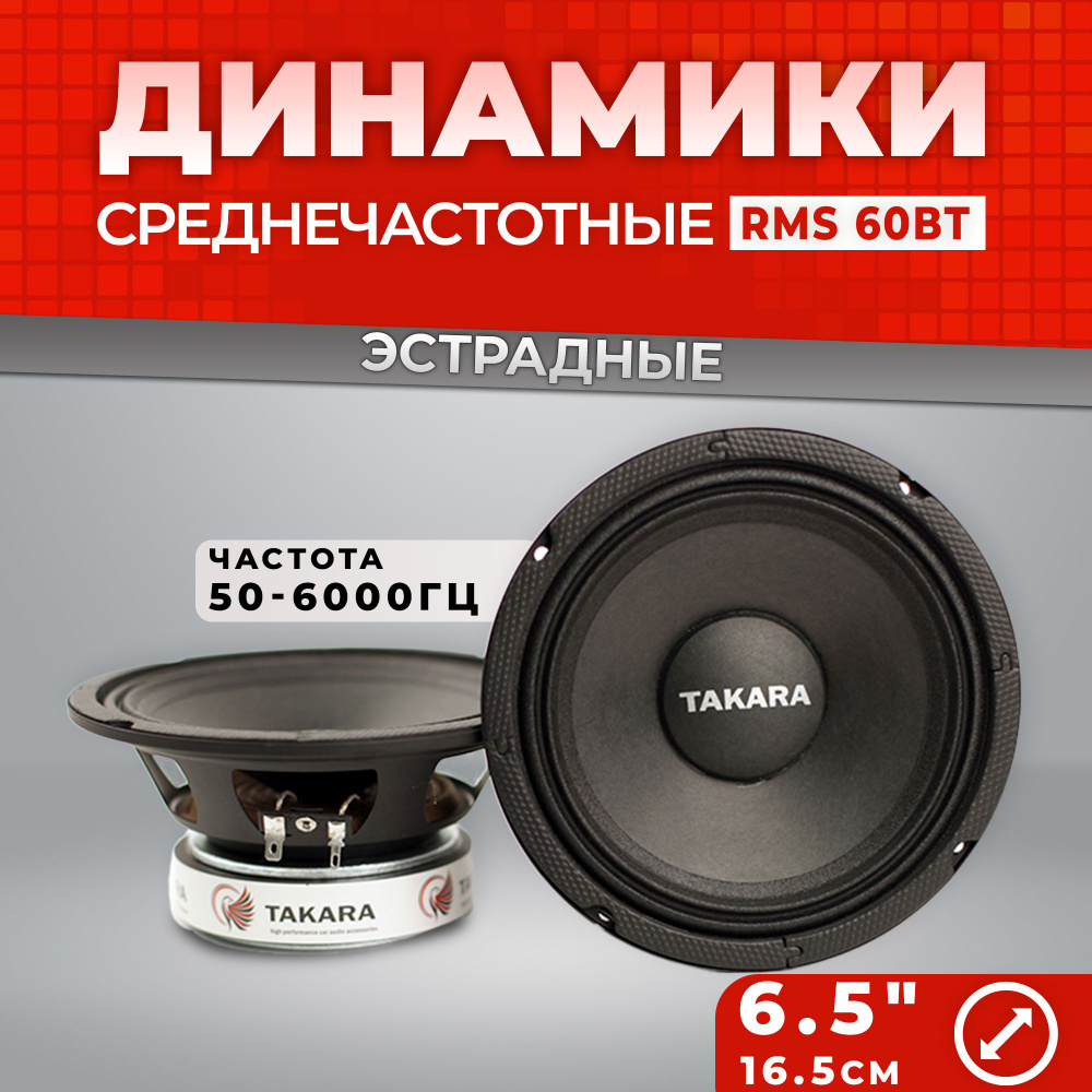 Динамики TAKARA Dance 6S, Колонки автомобильные, Акустическая система для  авто, Аудиосистема в машину, 6.5 дюймов, мощность 120 Вт, частотный  диапазон 50-6000 Гц, 2 шт - купить по выгодной цене в интернет-магазине  OZON (407237137)