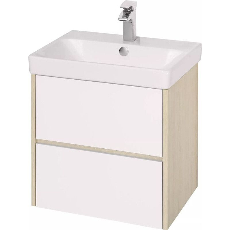 Тумба Акватон Сканди 55 Белая/Дуб верона (1A251701SDB20) - купить с ...