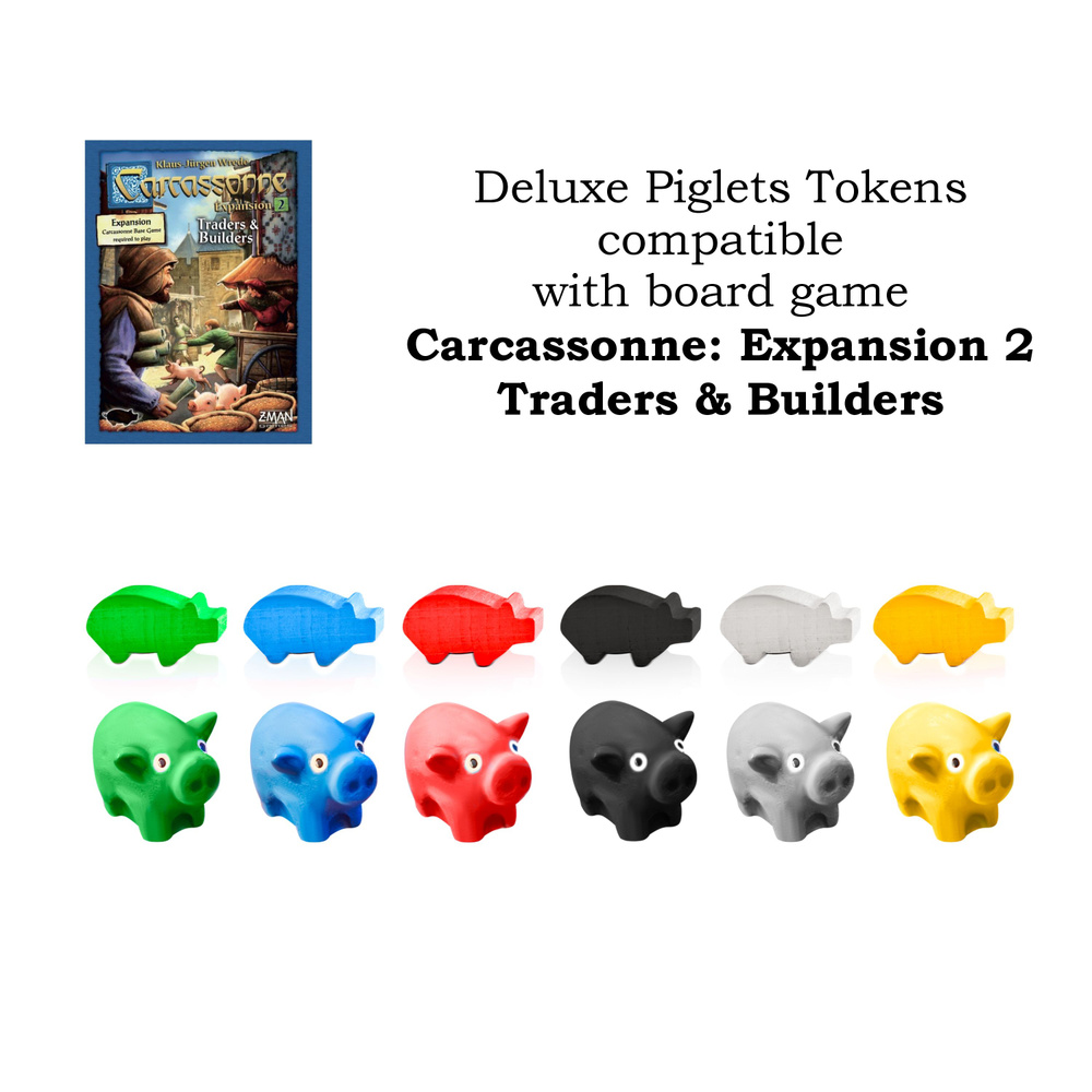 Набор реалистичных ресурсов совместимый с Carcassonne Traders & Builders (Каркассон. Купцы и зодчие) #1