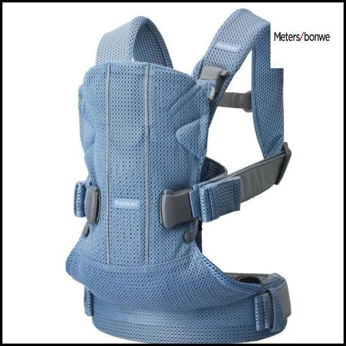 Слинг-эргорюкзак BabyBjorn One Air 3D Mesh для переноски ребенка с рождения и до 3 лет, 3 положения,светло-синий #1