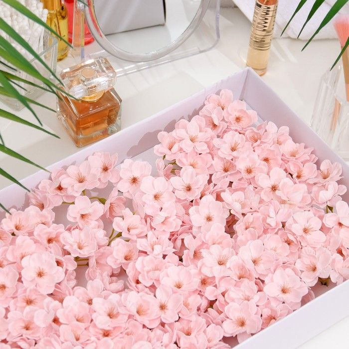 Цветы сакуры мыльные розовые, набор 50 шт #1