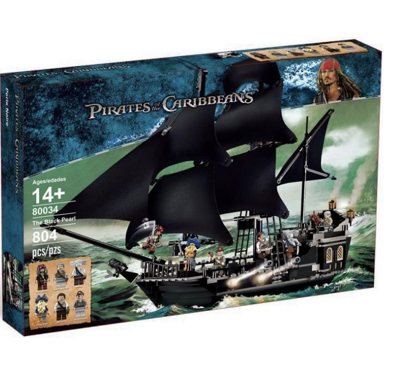 Конструктор "Пираты Карибского Моря" Черная жемчужина 804 дет., Капитан ...