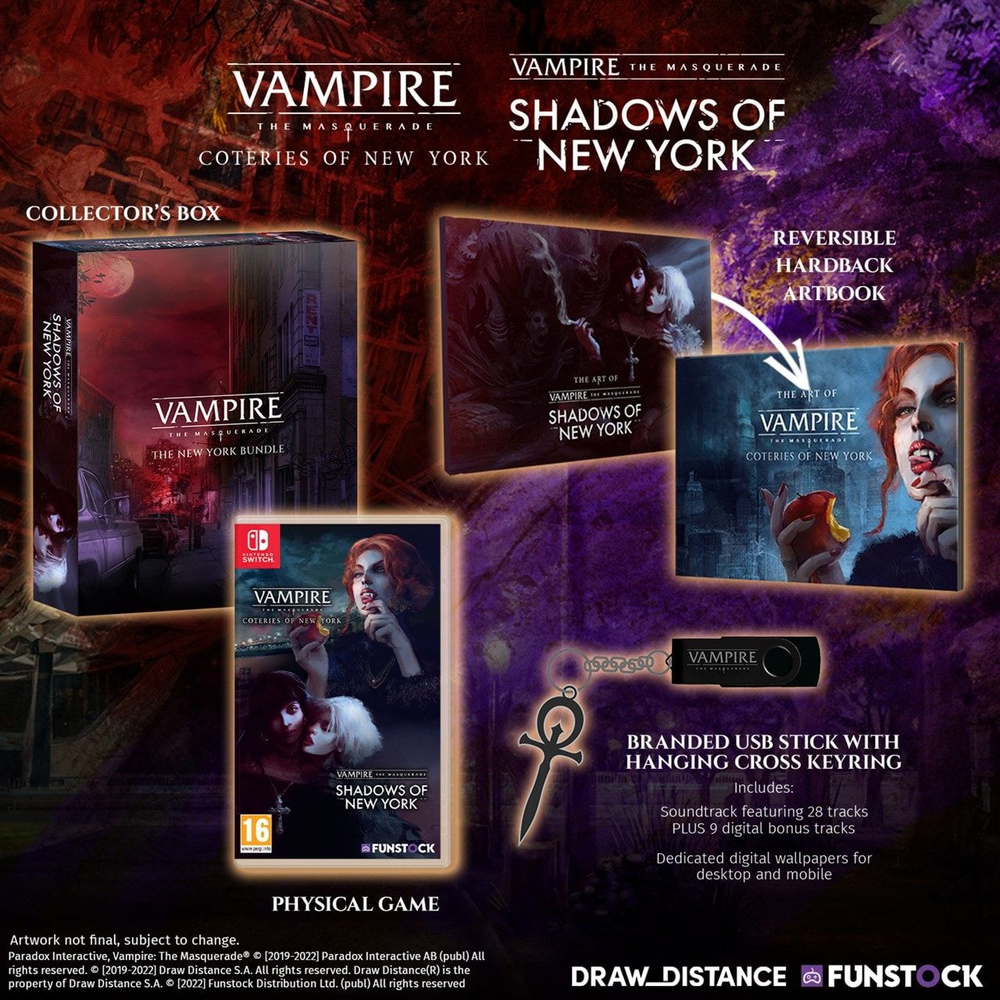 Игра Vampire: The Masquerade - The New York Bundle Collectors Edition  (Nintendo Switch, Русские субтитры)