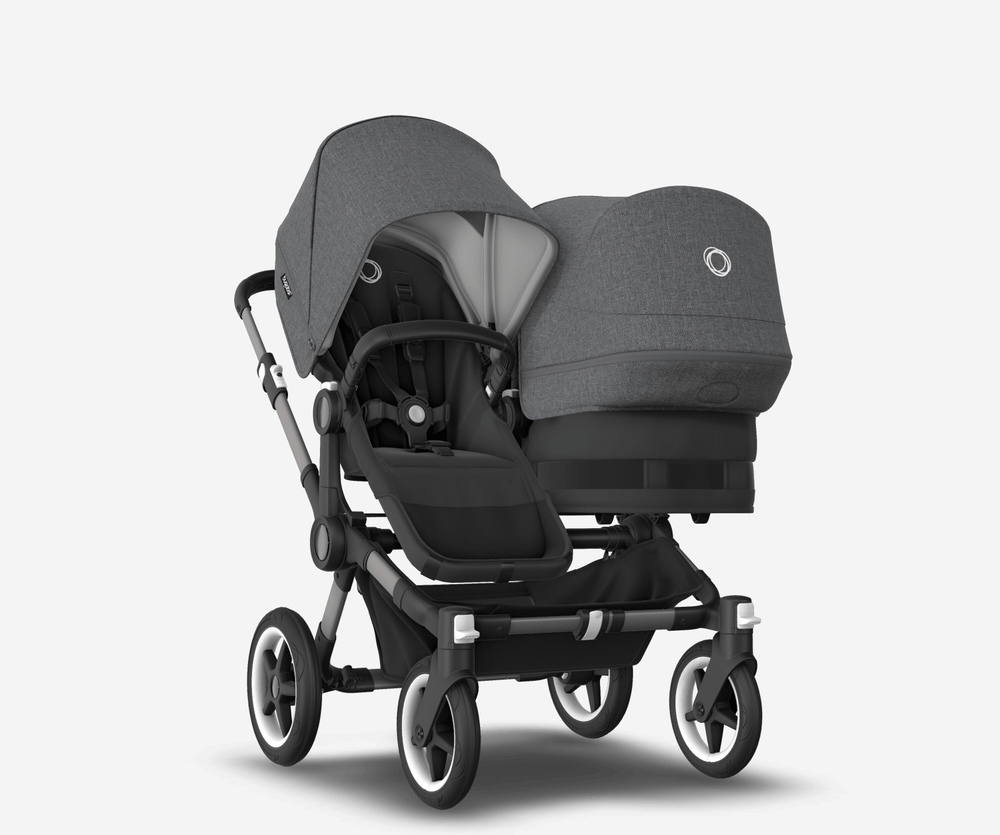 Коляска для погодок Bugaboo Donkey Duo 5 Grey melange/Midnight black/graphite #1