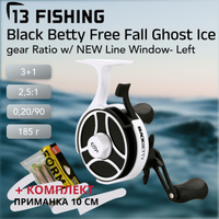 Катушка 13 Fishing Black Betty Free Fall Ghost Ice Reel_черный  матовый_белый, Инерционная, 60 купить по низкой цене с доставкой в  интернет-м