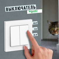 Выключатель quick lex1834516sp двухклавишный открытой установки 10а 250в schneider electric