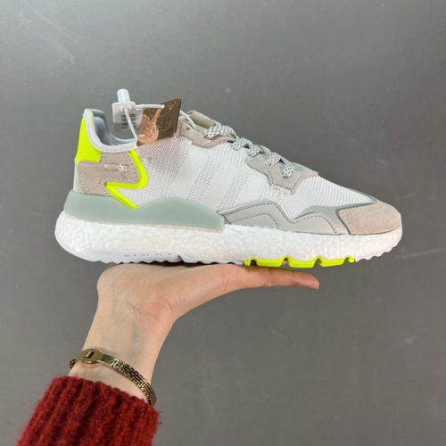 Adidas originals off white best sale and yellow nite jogger trainers