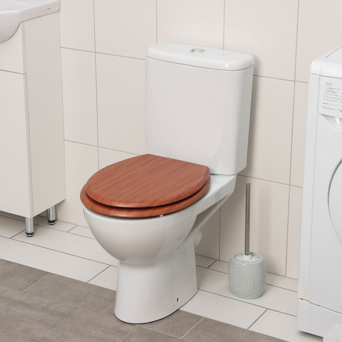 Сиденье для унитаза с крышкой "Натуральное дерево", накладка на унитаз ...