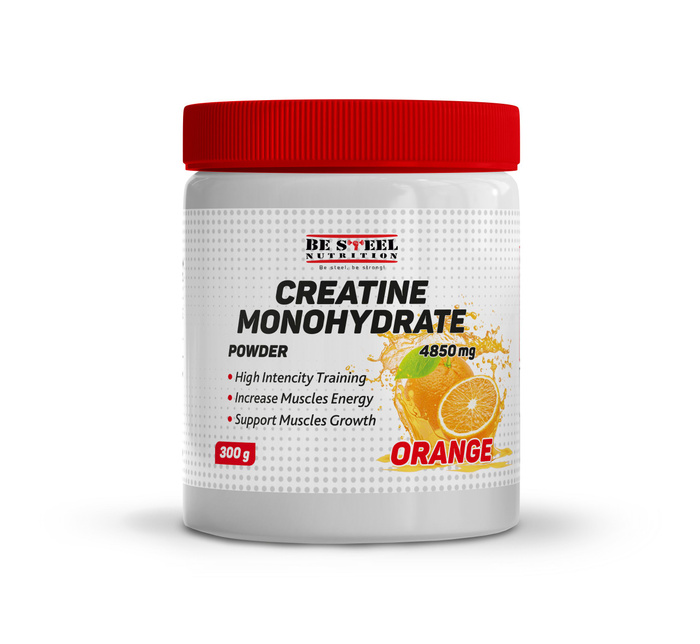 Креатин микронизированный Be Steel Nutrition Creatine Monohydrate 300г  (апельсин) — купить в интернет-магазине OZON с быстрой доставкой