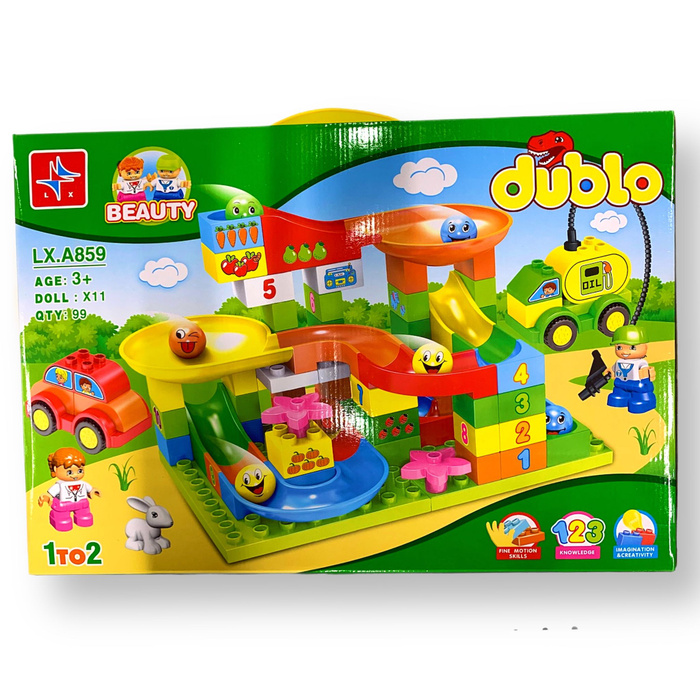 Конструктор пластиковый Duplo/Дупло Аквапарк с машинками 99 деталей ...