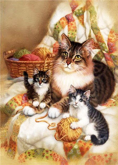 Кошка с котенком