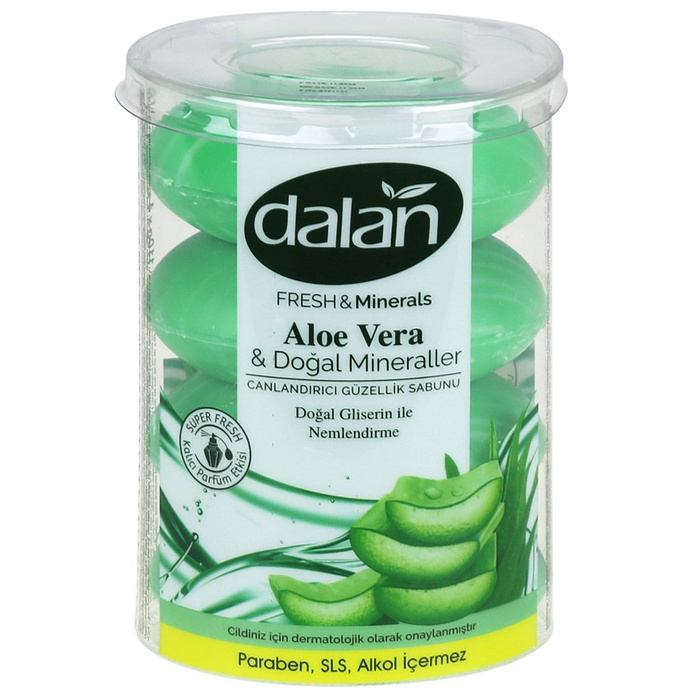 Мыло туалетное твердое "Dalan Fresh & Minerals" 110г "Алое вера" в тубе ...