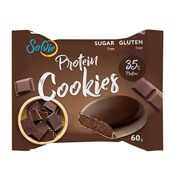 Печенье протеиновое в шоколаде Solvie Protein Cookies Кокос-Арахис ...