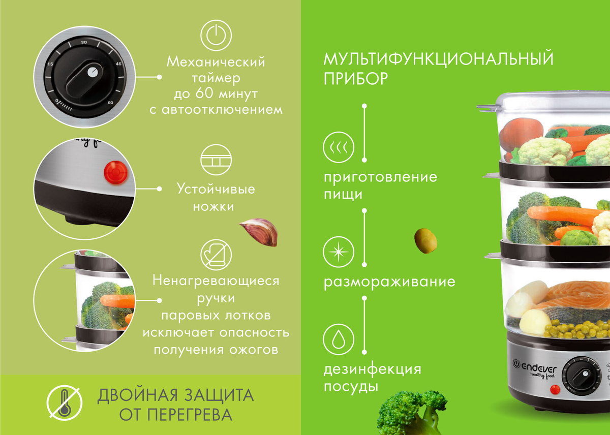 Пароварка Endever Vita 173