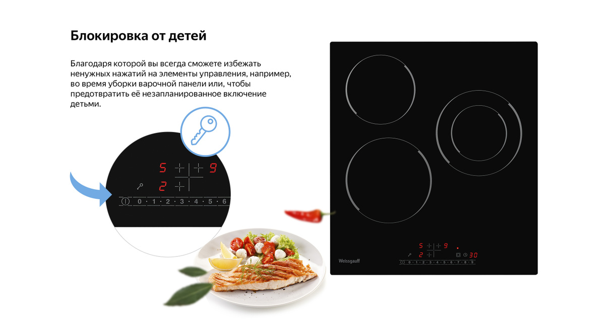 Электрическая варочная панель Weissgauff HV 431 B купить по низкой цене ...