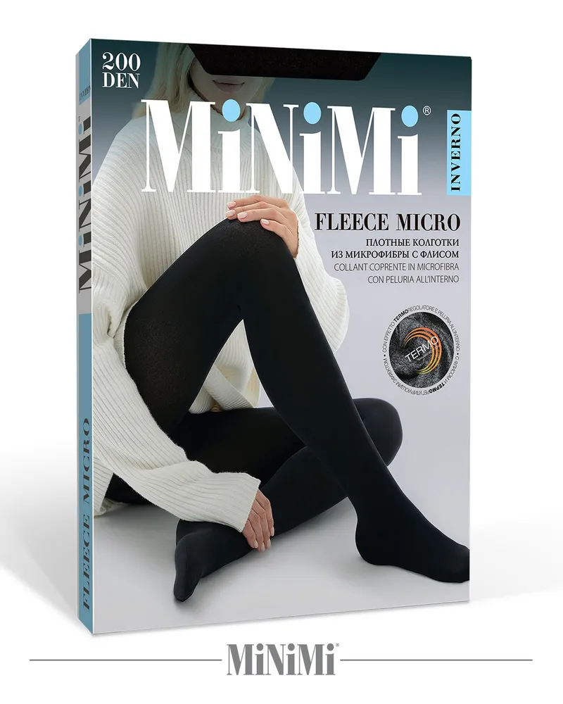 Колготки Minimi FLEECE MICRO 200 (микрофибра с флисом), 200 ден, 1 шт, 1 шт, фото 2