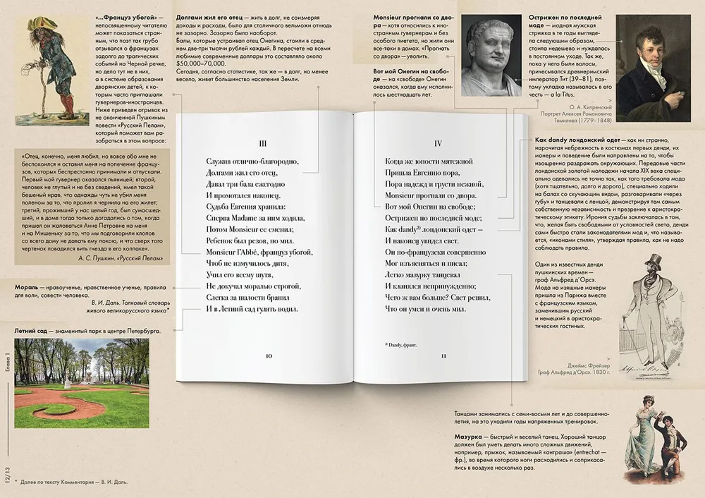 Евгений Онегин. Подробный иллюстрированный комментарий к роману в стихах. | Рожников Леонид, Пушкин Александр Сергеевич, вариант, фото 4