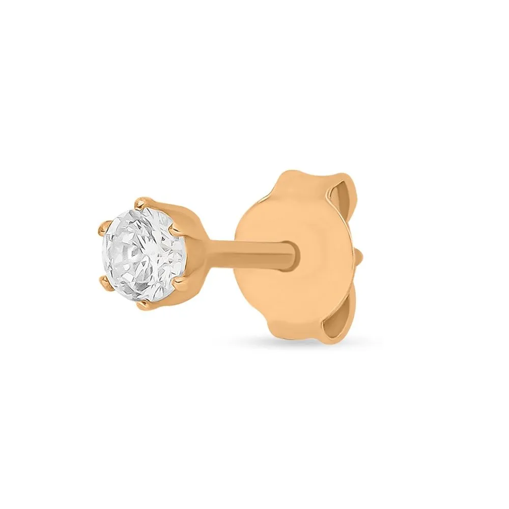 Серьги женские с фианитом серебро 925 пробы 585GOLD, серебристый