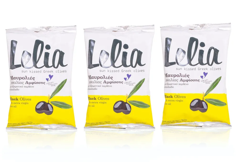 LELIA оливки черные с косточкой в оливковом масле 3 шт по 275 гр, 3 шт, 275 г