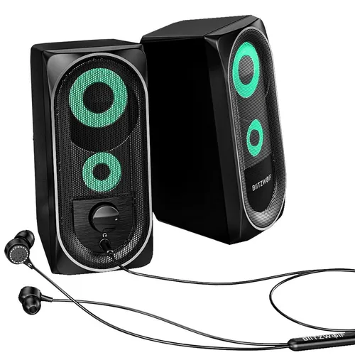 Компьютерные игровые колонки BlitzWolf BW-GT1 Computer Game Speakers RGB Black