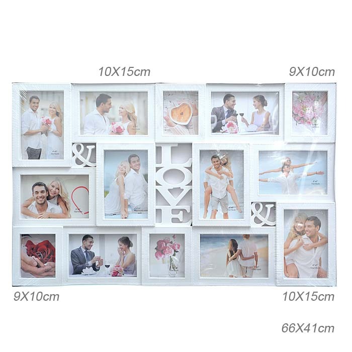 Фоторамка-коллаж Любовь на 14 фото, 66 х 41 см