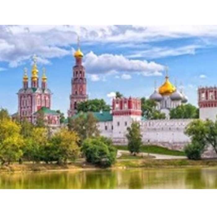 Алмазная мозаика 40 х 50 см, Храм у реки, полная выкладка Алмазная мозаика 40 х 50 см, Храм у реки, полная выкладка
