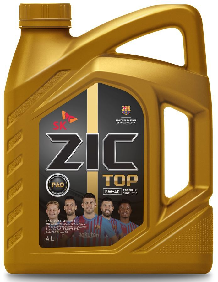 Масло моторное ZIC TOP 5W-40 Синтетическое 4 л 162682 купить c
