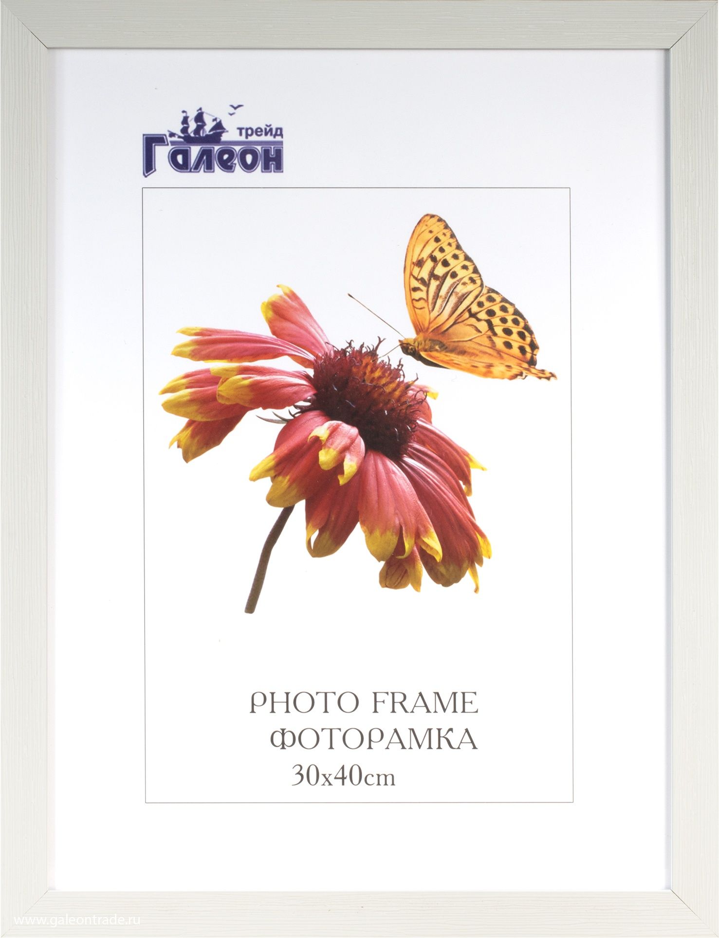 Фоторамка пластиковая, 30 х 40 см, белая Фоторамка пластиковая, 30 х 40 см, белая