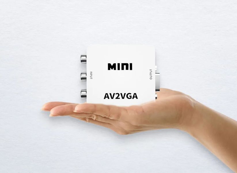 Конвертер переходник MINI AV (тюльпаны) в VGA для преобразования .
