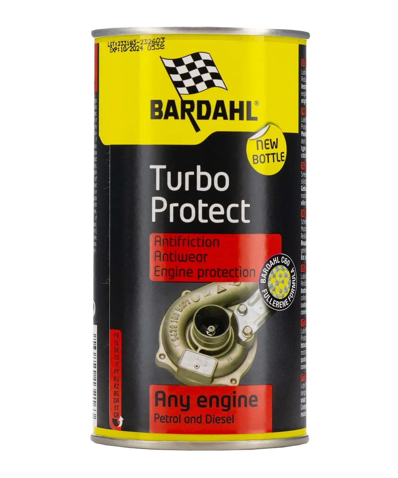 Присадка для турбин в мотор. масло BARDAHL Turbo protect замораживает износ двигателя, снижает потер