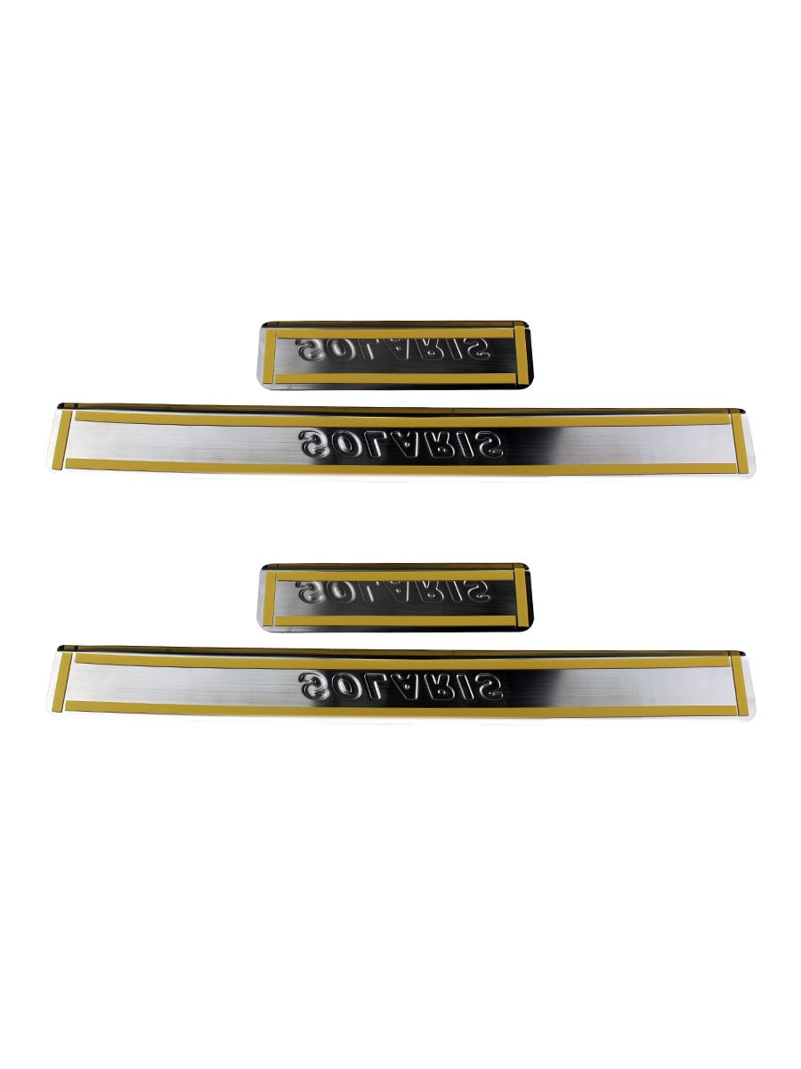 Накладки на пороги Хендай Солярис 2 / Hyundai Solaris 2 (2017-2022 ...