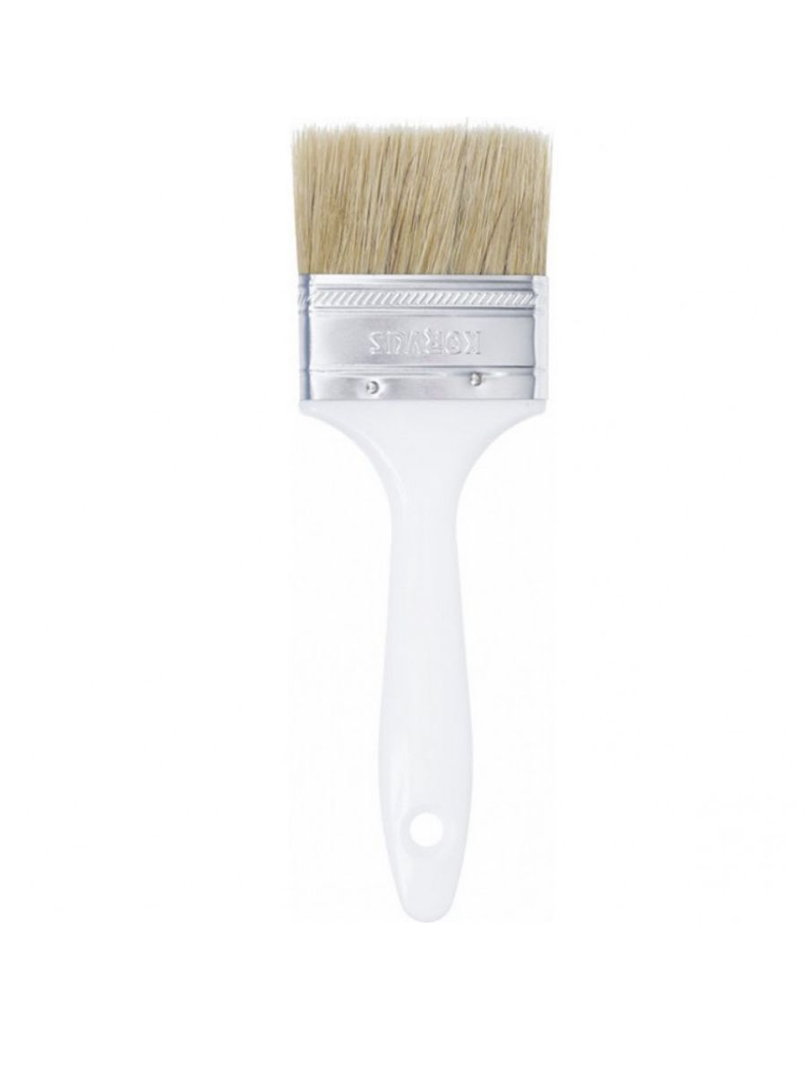 Кисть малярная плоская KORVUS, 75 мм, натуральная щетина, пластик ...