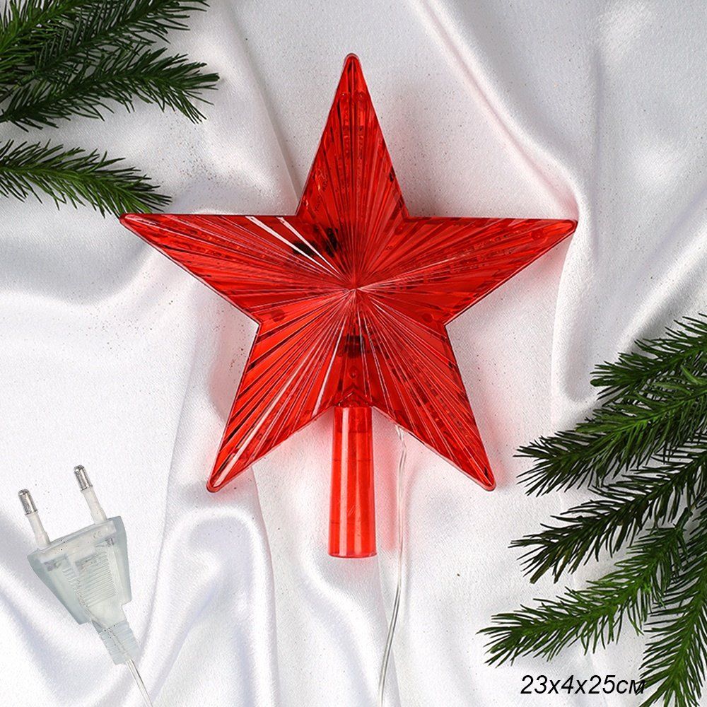 Верхушка-гирлянда на елку, красная Звезда. 23х4х25 см, 30 LED Верхушка-гирлянда на елку, красная Звезда. 23х4х25 см, 30 LED