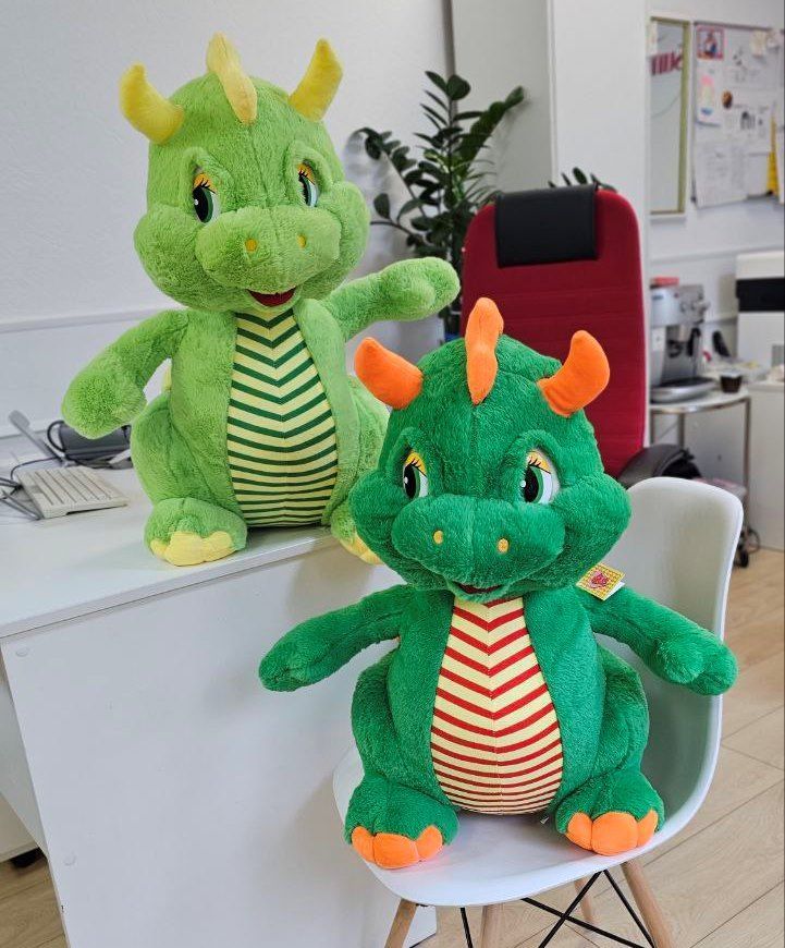 Мягкая большая плюшевая игрушка дракон 60 см - купить с доставкой по ...