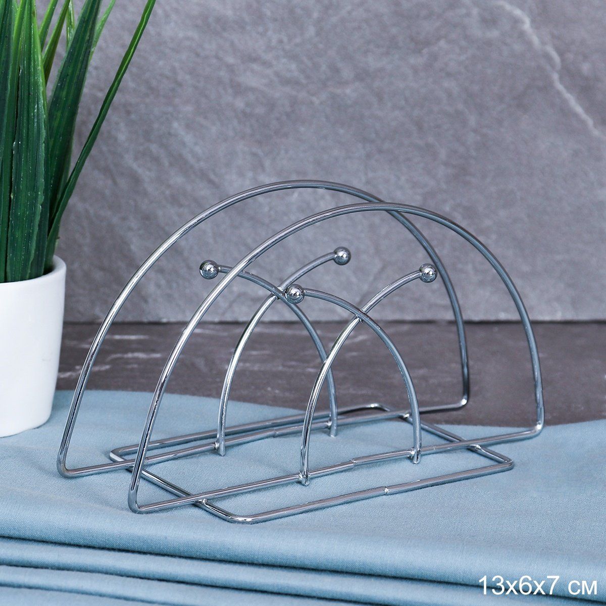 Салфетница металлическая 13x6x7 см Салфетница металлическая 13x6x7 см
